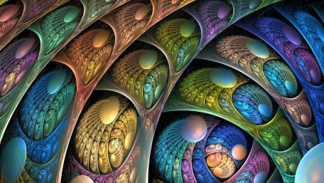 Vibrant Fractal Harmony for Modern Spaces wallpaper