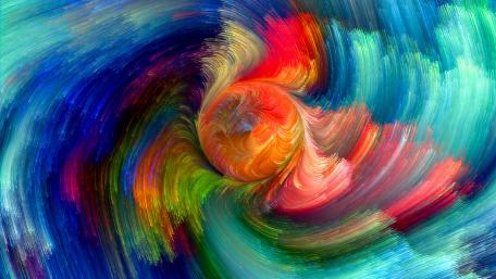 Vibrant Swirls of Colorful Abstract Art wallpaper