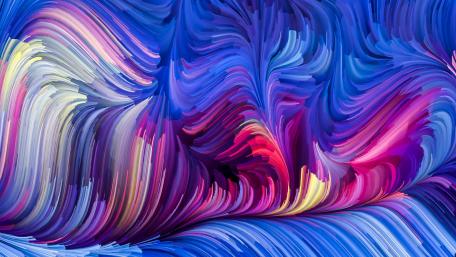 Dynamic Waves of Colorful Bliss wallpaper
