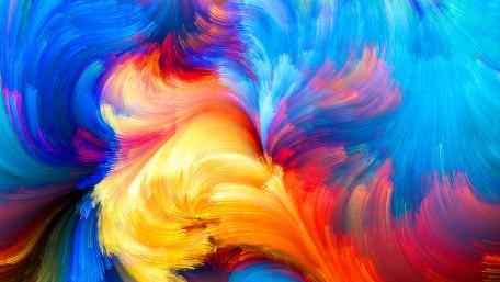 Vibrant Swirls of Colorful Light Energy wallpaper