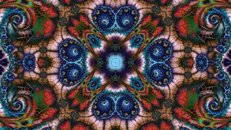 Vibrant Fractal Patterns Dancing in Harmony wallpaper