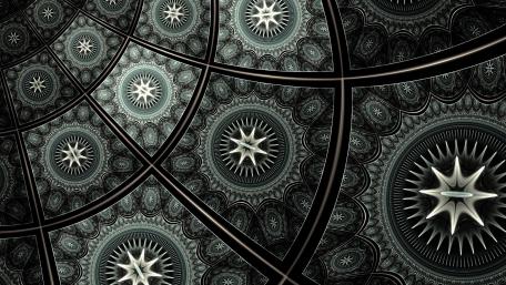 Intricate Fractal Patterns in Monochrome Shades wallpaper