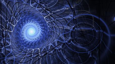 Mesmerizing Blue Spiral Journey wallpaper