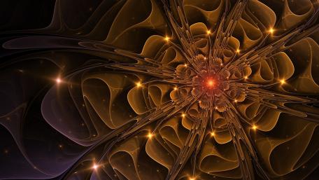 Radiant Fractal Blooming Design wallpaper