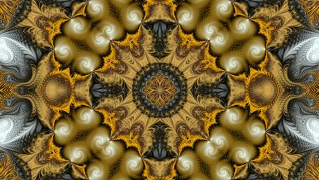 Golden Swirls in Fractal Design wallpaper