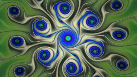 Spiral of Vibrant Colors and Shapes wallpaper