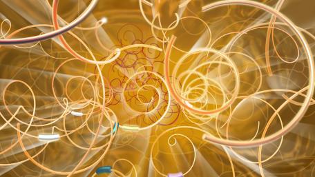 Whirls of Enchantment in Vibrant Golds wallpaper