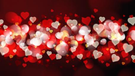 Intertwined Hearts in a Dreamy Space wallpaper