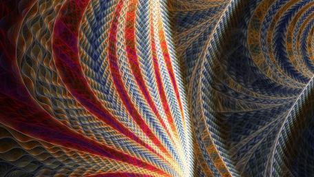 Vibrant Fractal Waves in Motion wallpaper