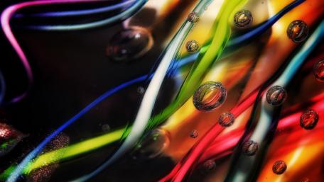 Vibrant Liquid Curves and Bubbles Atmosphere wallpaper