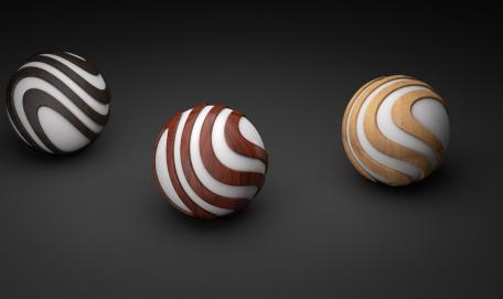 Sleek Swirling Spheres in Monochrome Tones wallpaper