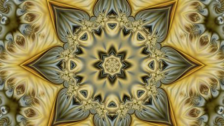 Golden Fractal Harmony Artistry wallpaper