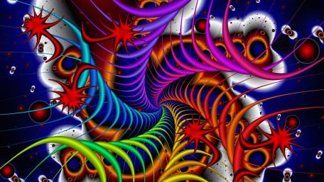 Vibrant Swirls of Digital Artistry wallpaper
