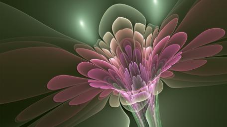 Stunning Floral Fractal Design for Your Space wallpaper
