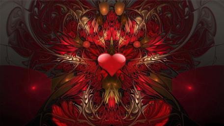 Abstract Heart of Passion and Emotion wallpaper