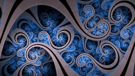 Mesmerizing Blue Swirls in Abstract Design wallpaper