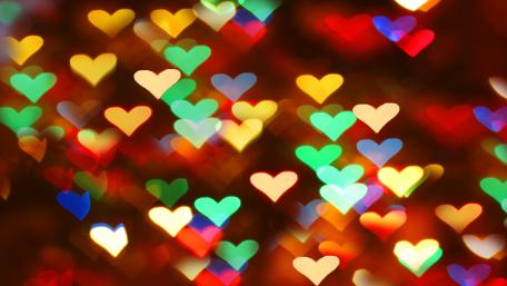 Colorful Heart Shimmering Lights Wallpaper wallpaper