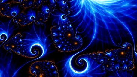 Mesmerizing Blue Abstract Swirls and Patterns wallpaper