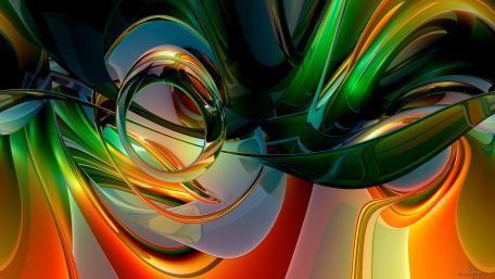 Vibrant Swirls of Colorful Abstract Art wallpaper