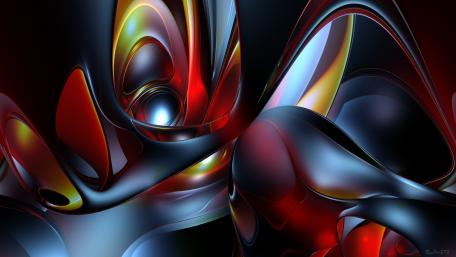 Vibrant Abstract Swirls in Deep Colors wallpaper