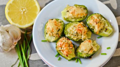 Delicious Stuffed Brussels Sprouts Bites for Your Table wallpaper