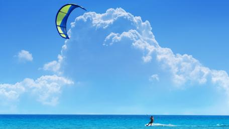 Kite Surfing Adventure in Paradise wallpaper