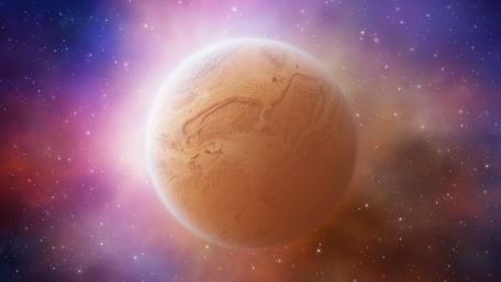 Mystical Mars in the Cosmic Realm wallpaper