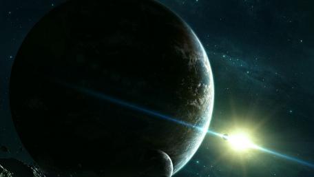 Mysterious Celestial Harmony of Light and Shadow wallpaper