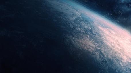 Serene View of Earth from Space wallpaper