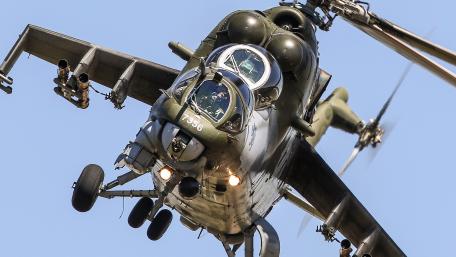 Powerful Military Helicopter in Action wallpaper