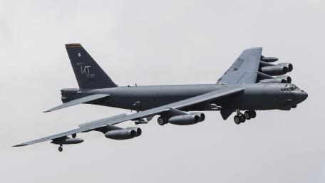 Majestic Bomber in Flight Overhead wallpaper