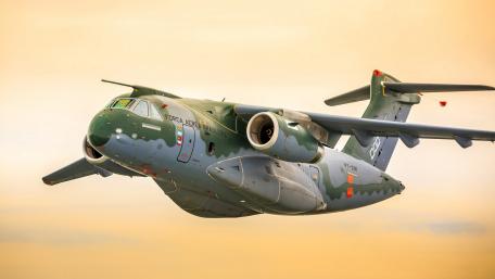 Dynamic Aircraft in Action Above the Horizon wallpaper