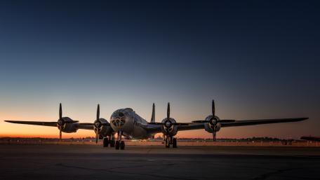 Majestic Military Aircraft at Dusk wallpaper