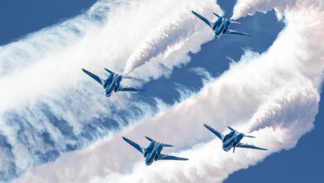 Dynamic Jet Formation in Clear Skies wallpaper