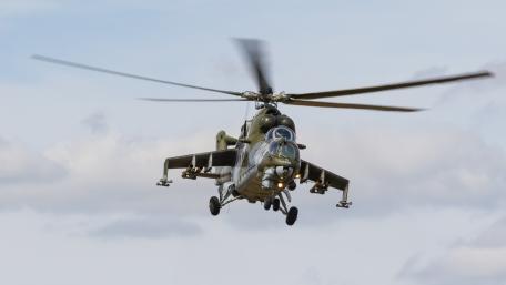 Powerful Military Helicopter in Action wallpaper