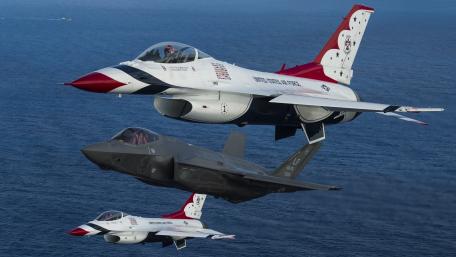 Dynamic Formation of Military Jets in Flight wallpaper