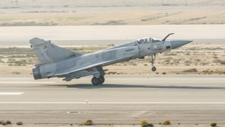 Majestic Military Jet Taking Off in 4K Resolution wallpaper