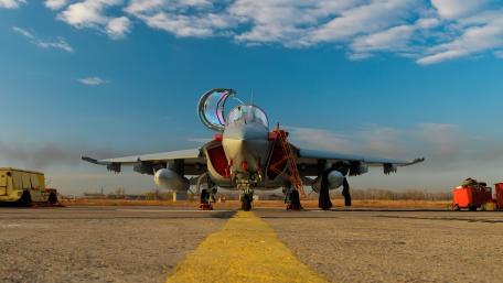 Majestic Military Aircraft on the Tarmac wallpaper