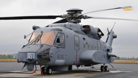 Military Helicopter in Gray Scheme wallpaper