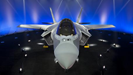 Futuristic Military Jet Showcase wallpaper