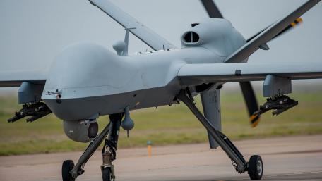 Advanced Military Drone in Action wallpaper