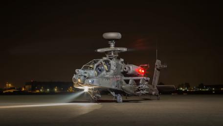 Majestic Night Operations of a Military Helicopter wallpaper