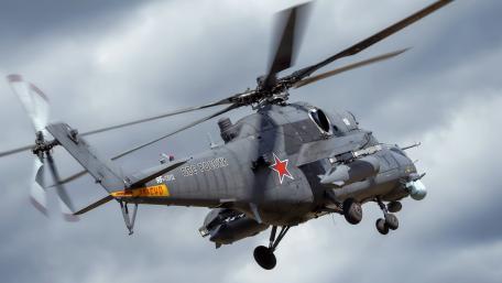 Powerful Military Helicopter in Action wallpaper
