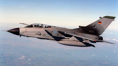 Sleek Tornado Fighter Jet in Action wallpaper
