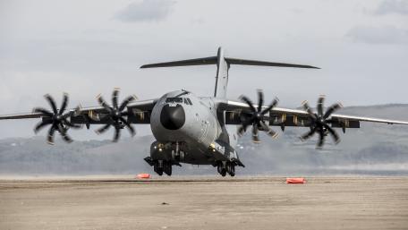 Powerful Military Aircraft in Flight wallpaper