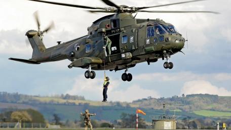Helicopter Rescue Operation in Action wallpaper