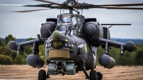 Mighty Helicopter Ready for Action wallpaper