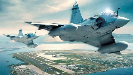 Fierce Air Combat in Action wallpaper