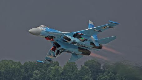 Powerful Fighter Jet in Action wallpaper
