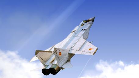 Sleek Jet Ascending into the Sky wallpaper